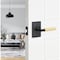 Sure-Loc Hardware Sure-Loc Hardware Levanto Privacy Rosette, Flat Black, Knurled Grip in Satin Brass LV102 FBL GRIP-KN SB - alternate 3